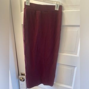Maroon cotton pencil skirt size xs